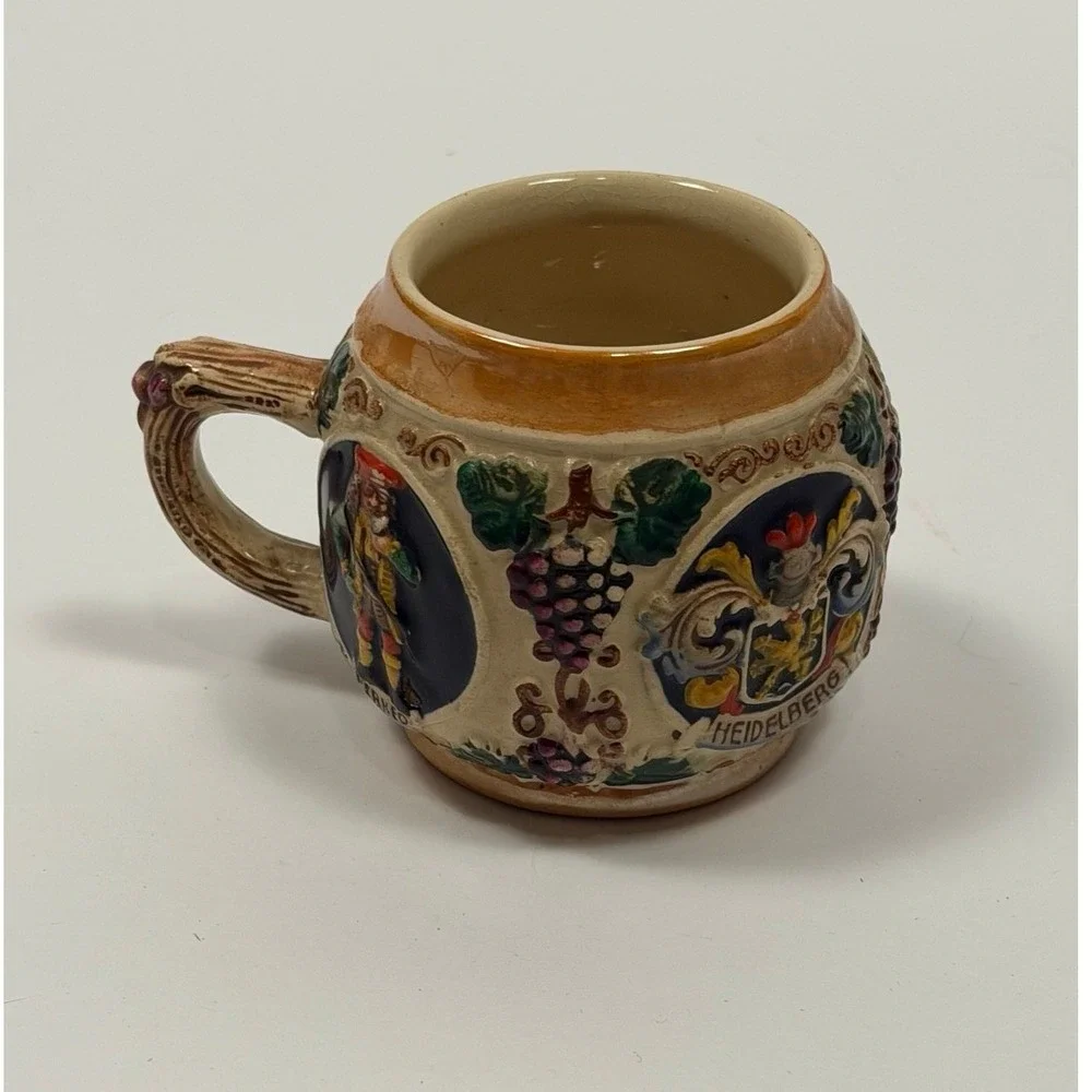 Porzellan Jager Heidelberg Ceramic Souvenir Beer Stein – Small Mug, Germany